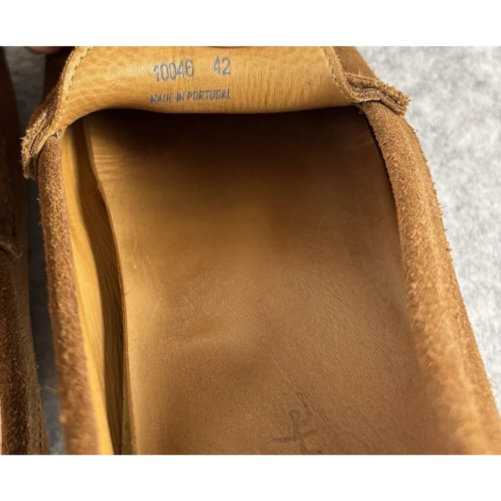 Luca Del Forte Men's Size 42 Suede Chestnut Penny Loafers 10046 Portugal EUC